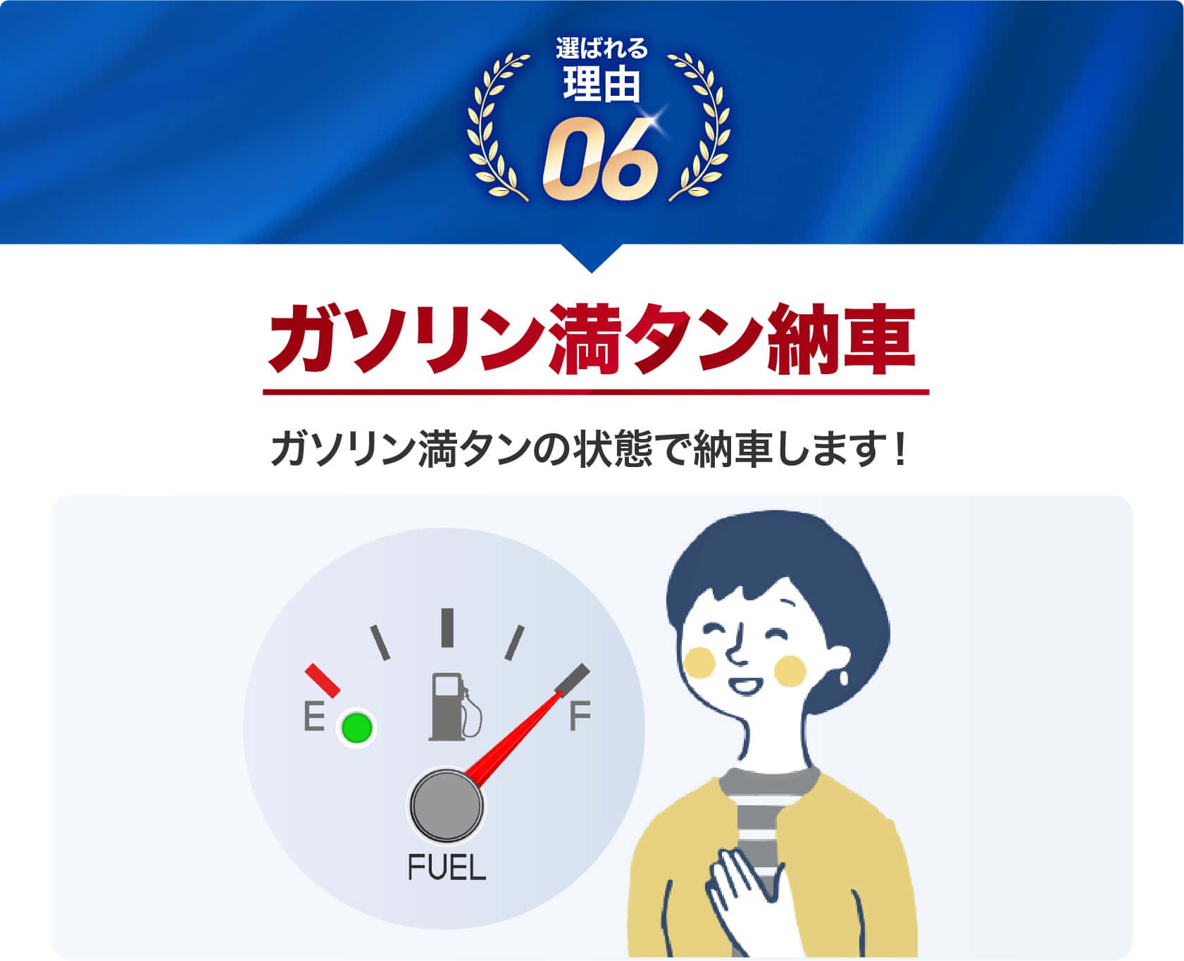 ガソリン満タン納車