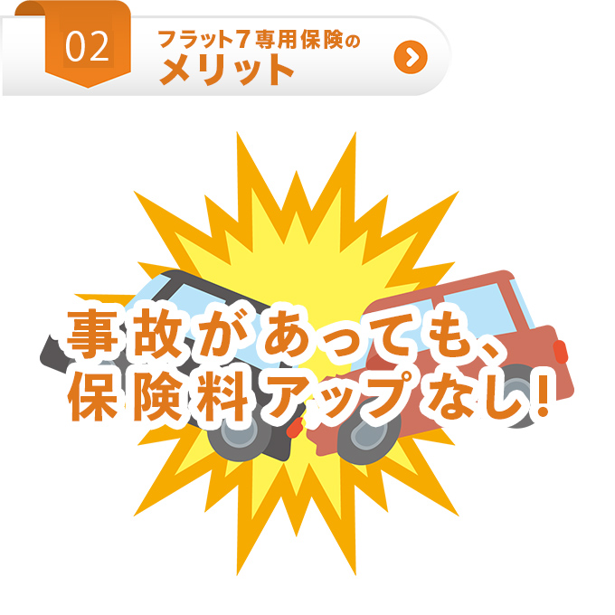 事故があっても、保険料アップなし!